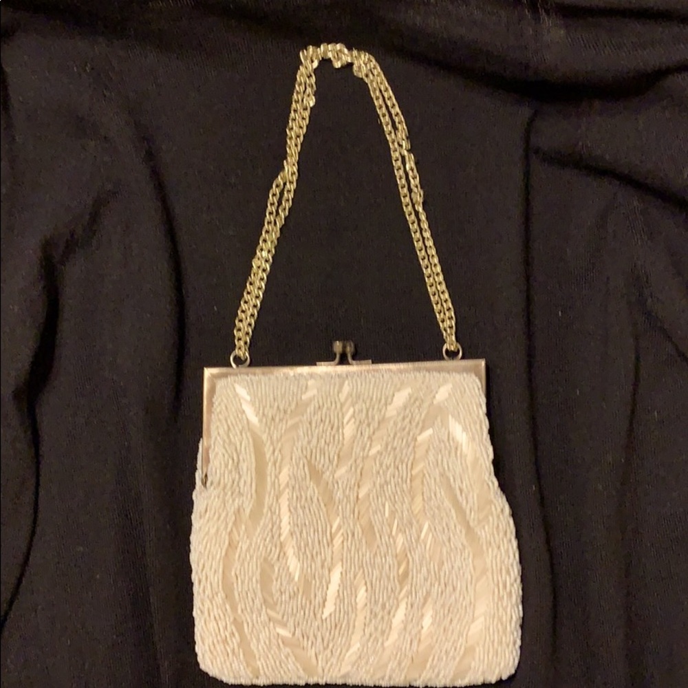 hand beaded vintage evening purse